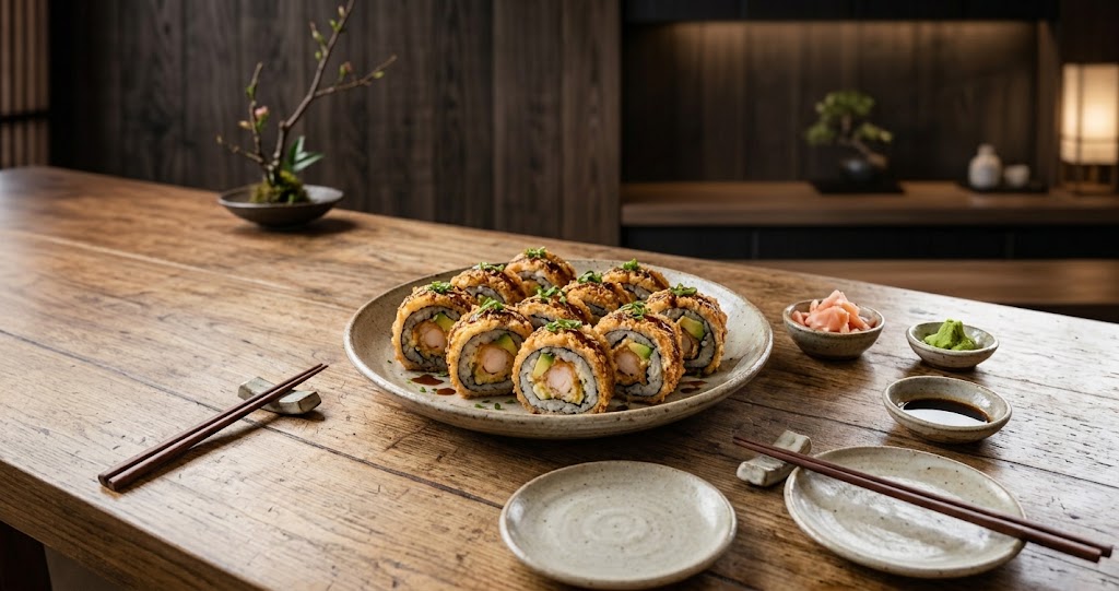 Rolls de langostinos crocantes con panko