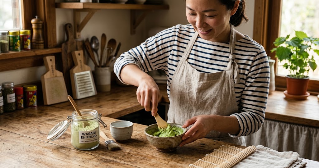 Cómo preparar wasabi en polvo para sushi